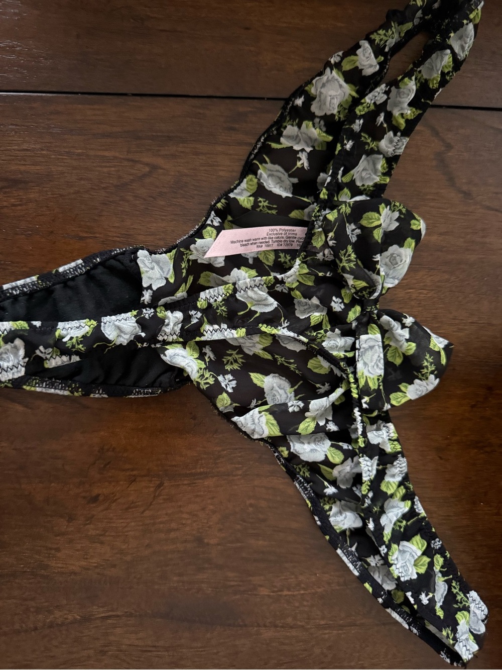 Vintage Victoria’s Secret Sexy Little Things Green Ditsy Floral Nightie Slip M - Picture 7 of 9